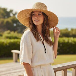 Universal Thread Straw Hat‎ Adjustable Chin Strap #202C